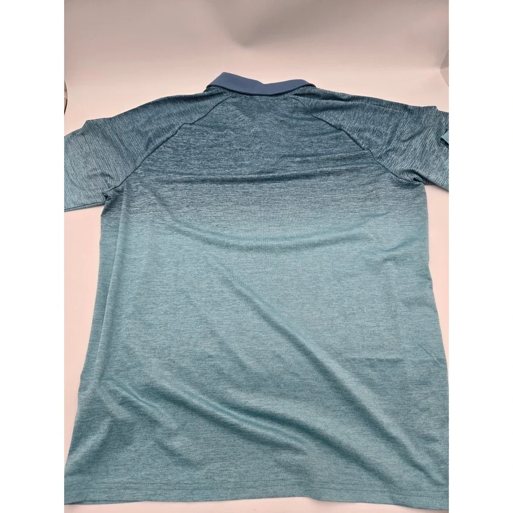 Oakley Mens Four Jack Gradient Polo Shirt Light Foam‎ Blue XL 434315 NEW - Picture 7 of 8